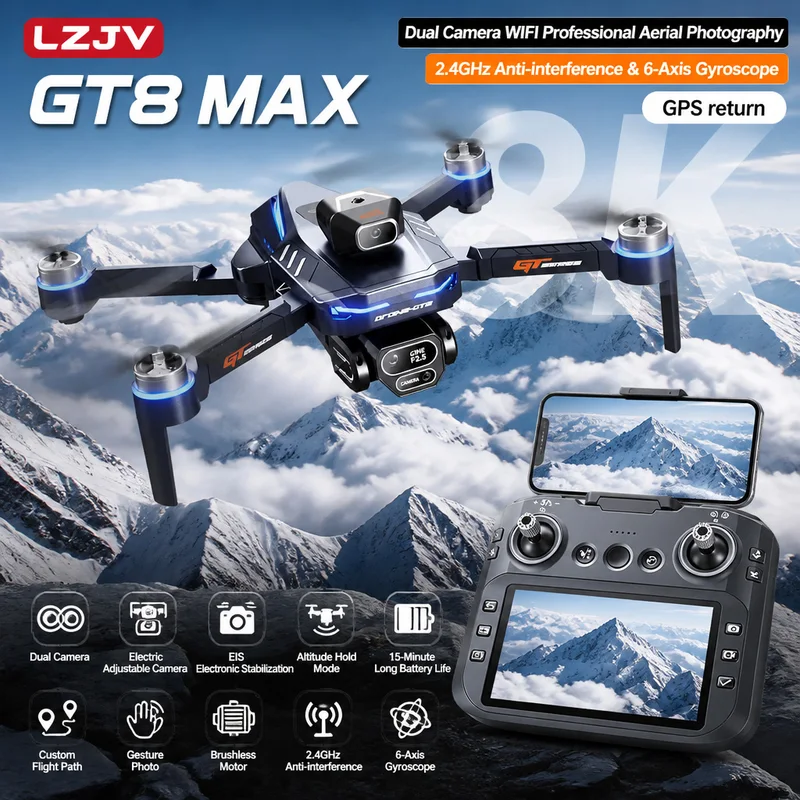 GT8 Max Foldable Drone 8K HD P - огляд і ціна Drone Surveying